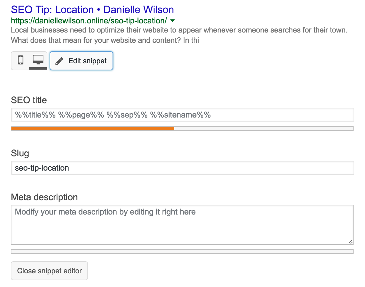 using the yoast plugin to help build your local business SEO
